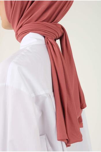 HEQA Βαμβακερό σάλι Dusty Rose Combed
