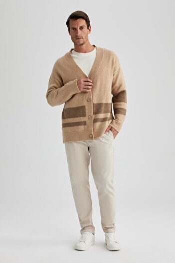 DeFacto Relax Fit V-Neck Knitwear Cardigan A7961Ax23Au