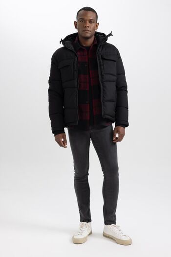 DeFacto Slim Fit Puffer JAcket με Κουκούλα - A2548ax23wn