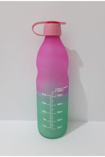 renkli çiçekler 1000 ml Glass Water Bottle - Water Bottle