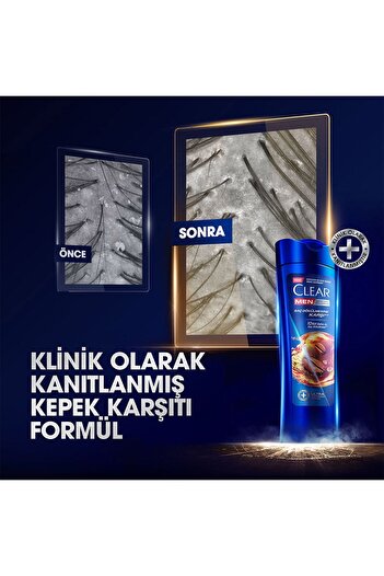 Clear Men Kepeğe Karşı Etkili Şampuan Saç Dökülmesine Karşı 350 ml X3