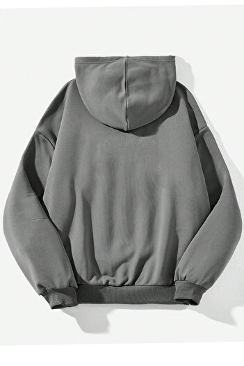 Benisengiydir GraY Oversize Hooded Star Printed Women's Sweatshirt