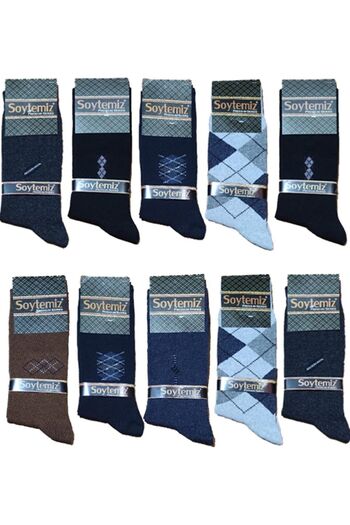 SOYTEMİZ Men's Socks 10 Pairs Patterned