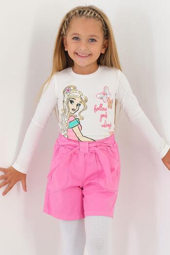 zepkids Dark Pink Color Girl's Shorts