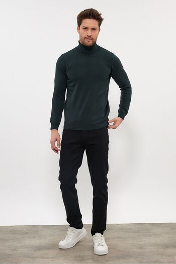 Livio Ferri Men's Turtleneck Slim Fit Knitwear Sweater
