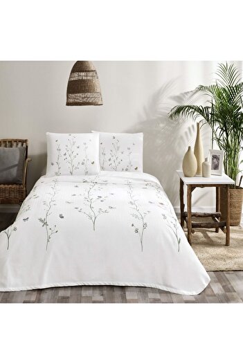 Taç Printed Bridget Single Pique Set Green