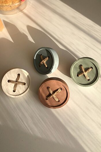 Kulpingo Vintage Wooden Button Handle - Set of 4