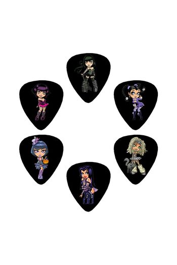 cantekin Gitar Pena 6 Adet Karikatür Çift Taraf Baskılı Özel Tasarım Pena Ukulele Penası