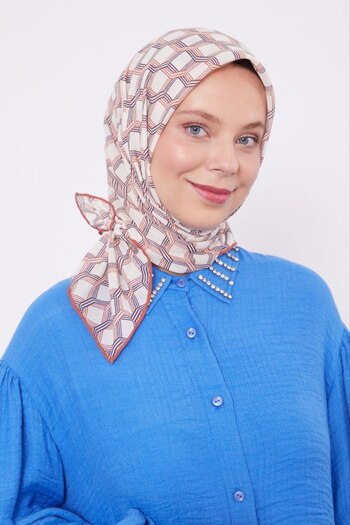 Levidor GEomEtric PattErnEd Thin Cotton Sports Scarf