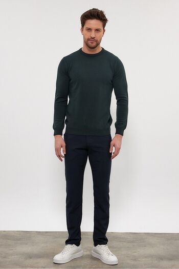 Livio Ferri Men's Crew Neck Slim Fit Knitwear Sweater