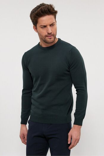 Livio Ferri Men's Crew Neck Slim Fit Knitwear Sweater