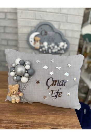 NeşeliAtölyem Bubble Baby Cloud Door Ornament + Pillow