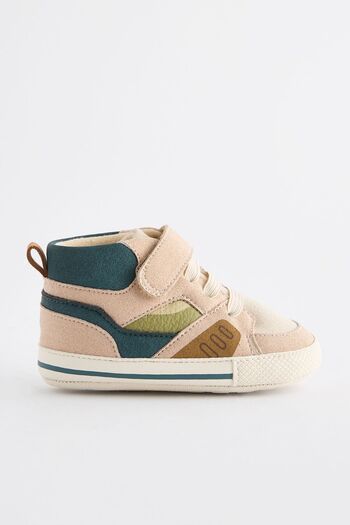 Next Baby Cream Baby Sneakers with Soft Soles and Straps