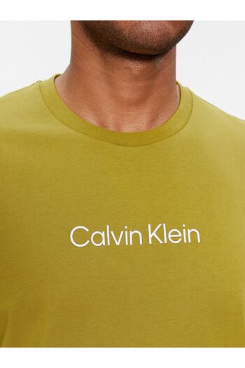 Calvin Klein Erkek Marka Logolu Günlük Kullanım Hardal Sarısı T-Shirt K10K111346-LQY