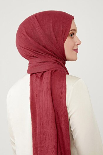 Levidor Plum Crinkle Fabric Hawaiian Shawl