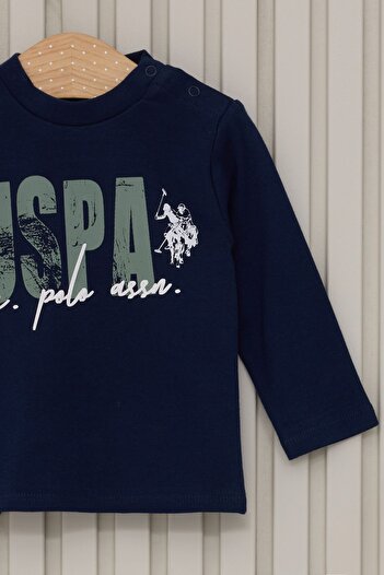 U.S. Polo Assn. Licensed Navy Blue 2-Piece Set for Baby Boy