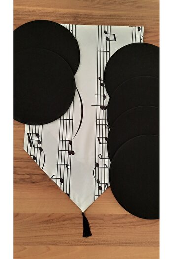 Papuli Set of 6 Patterned Runner and Upholstery Fabric Plates