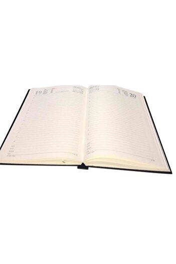 2K Leather Notebook Daily Journal Agenda Dated Striped 168 Sheets Paris Vegan 17x24 cm