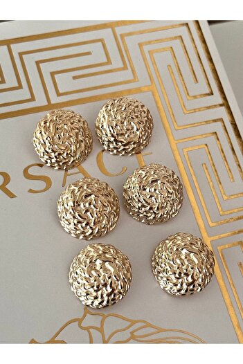 ODDA TASARIM ATÖLYESİ Knitted transition detailed metal gold coat length button