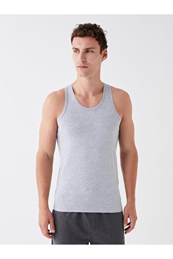 LC Waikiki Optical White Men's Athlete -UCollar, Combed Cotton, Pack of 2