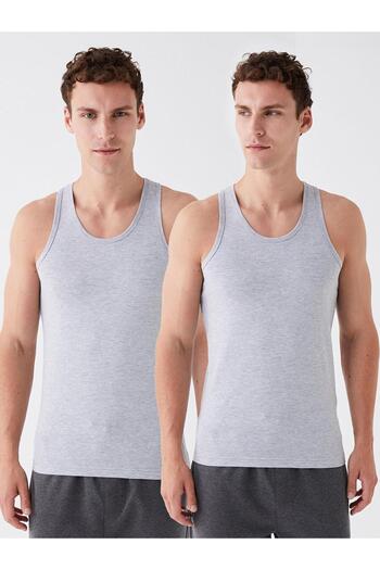 LC Waikiki Optical White Men's Athlete -UCollar, Combed Cotton, Pack of 2