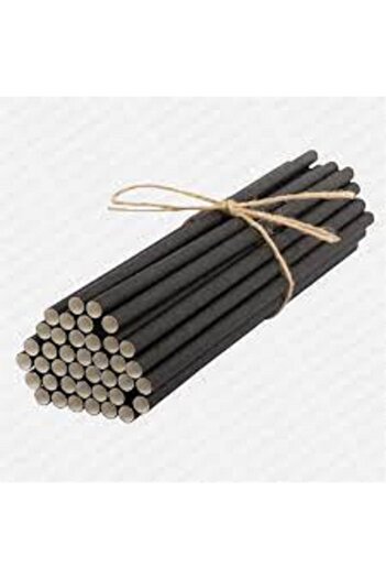 Kraft Black Frozen Paper Straws 8Mmx204 mm 50 Pieces