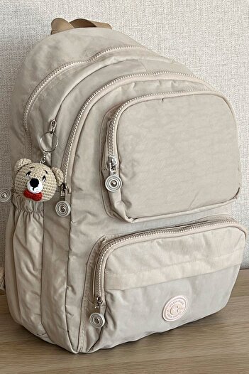 NEMO BAGS Unisex μπεζ σακίδιο πλάτης Σχολική τσάντα Τσάντα ταξιδιού Laptop Αθλητική Αδιάβροχη / Μπρελόκ Amigurumi