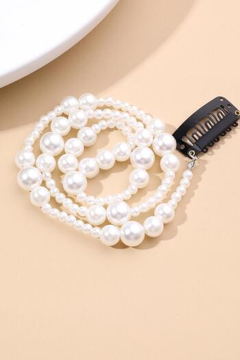 New Obsessions Pearl Hair Rope Long Snap Hair Hairpiece Scrunchy