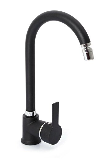 HMS Black T-max Brass 360° Kitchen Sink Faucet with Movable Head