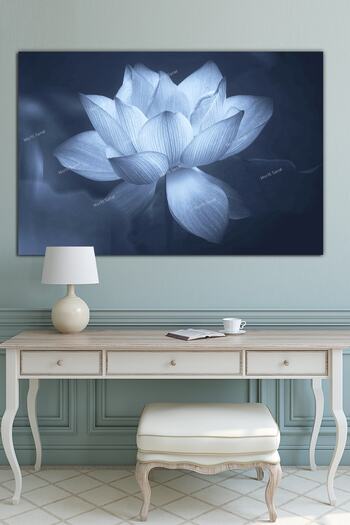 Morfil Sanat Atölyesi Lotus Flower Flower of Life Decorative Canvas Painting