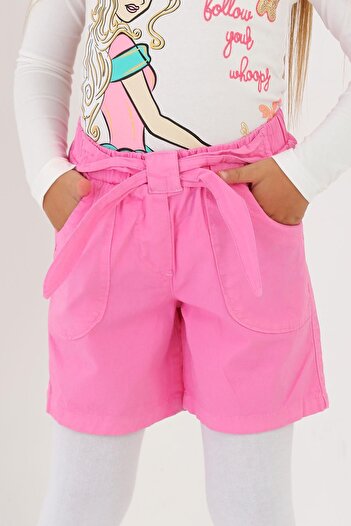 zepkids Dark Pink Color Girl's Shorts