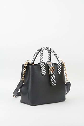 Vivaq Women's Box Faux Leather Zebra Patterned Strap Snap Zipper Closure Hand and Shoulder Bag