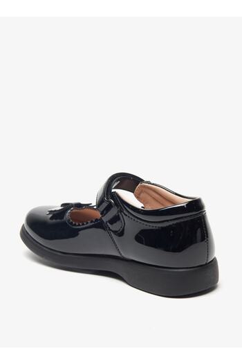 Flora Bella by Shoexpress Flora Bella Bow Applique Mary Jane School Shoes with Hook and Loop Closure