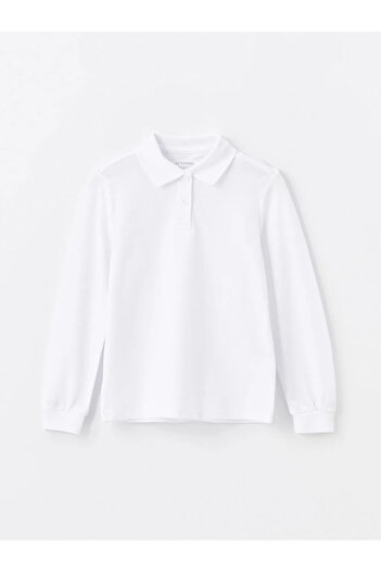LC Waikiki LCW Kids Buxe - Girl's Polo Collar White T-shirt Set of 2