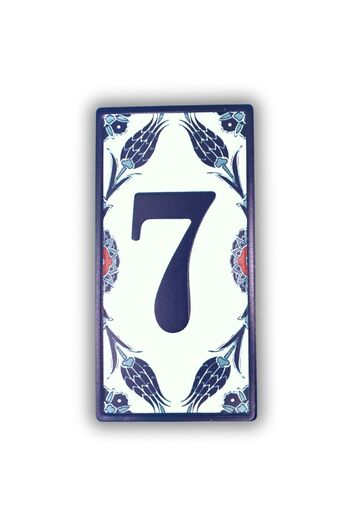 Home Authentic Metal Door Number - Size 7 Self Adhesive