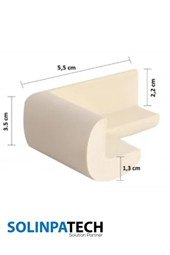 SolinpaTech 8 Pieces 3m Tape Baby Kids Elderly Corner Protection - Table, Marble, Coffee Table, Cream Edge Protector