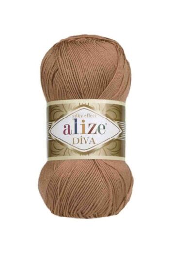 Alize 5 Pieces Diva Mercerized Thread Summer Bikini Bustier Blouse Knitting Thread Red Brown 261