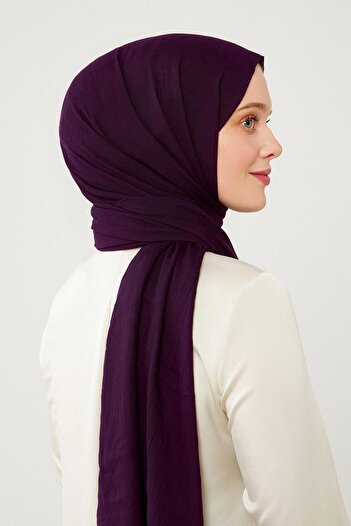 Levidor K.Purple Wrinkled Fabric Hawaiian Shawl