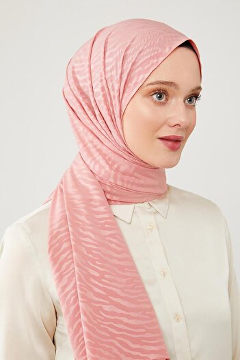 Levidor Elegance Jacquard Pink Patterned Shawl
