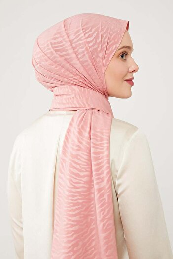 Levidor Elegance Jacquard Pink Patterned Shawl
