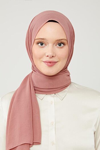 Levidor Frozen Crepe Shawl - Pink, SoliD Color