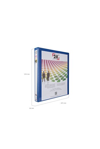 2K Paperwork Presentation Promotion Firm Folder A4 Pvc 3 cm 2 Ring 250 Sheets Capacity Ring Binder File 27,5X