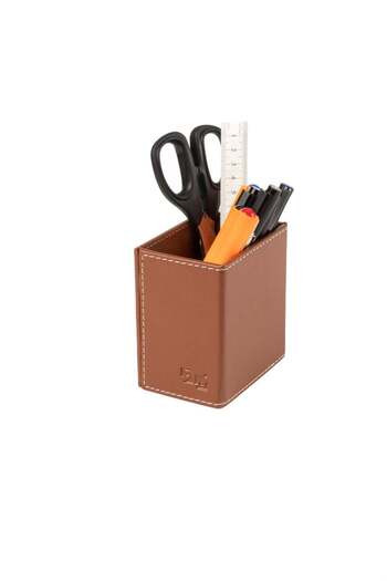 2K Desktop Leather Pen Holder Desktop Organizer Rainbow Vegan 9,7X6,7X10 cm