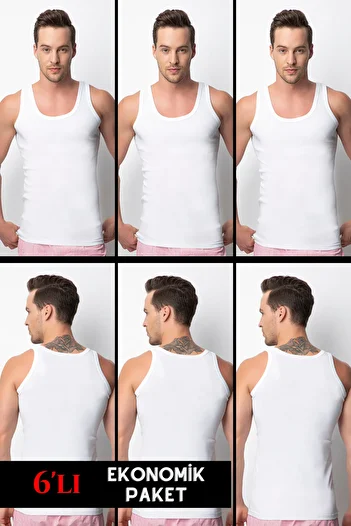 DONEX Men's Cotton Undershirt - Pack of 6, Marke Özlem