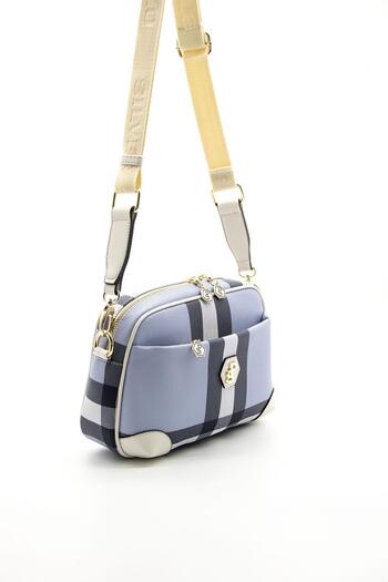 Silver Polo Bone Sp1094 - Geantă crossbody pentru femei Polo Blue argintie