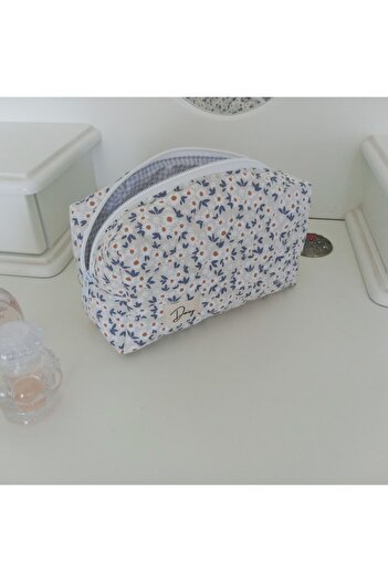 Daisy Large Size White Daisy Makeup Bag