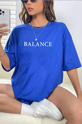 Pink Sky Tricou oversize unisex cu imprimeu Balance