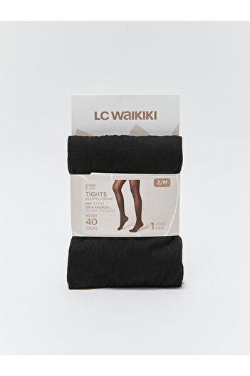 LC Waikiki Lcw Dream Black Women's 40 Denier Plain Pantyhose (W3)