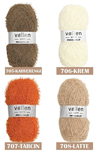 vollen yarn 5 Adet Premium Sert Banyo lif Ipi, saçaklı Ip, el örgü ipi,sert lif Ipi