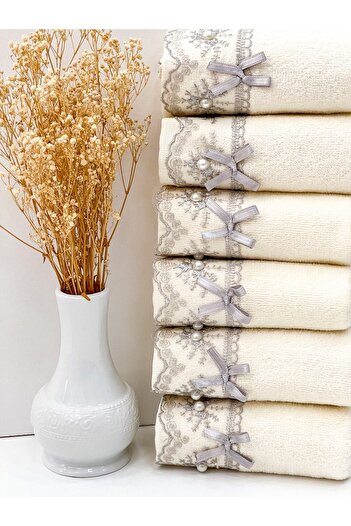 AYHANHOME 6-панельний оксамитовий рушник для кухні з бантиками, 30x50